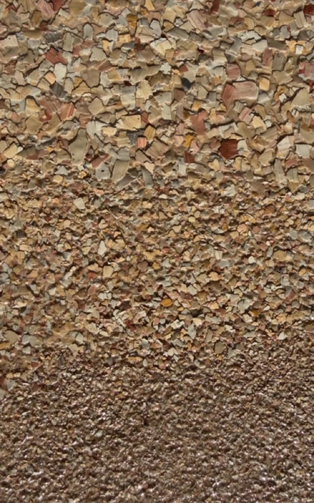 Marble-style decorative flake blend in warm stone tones